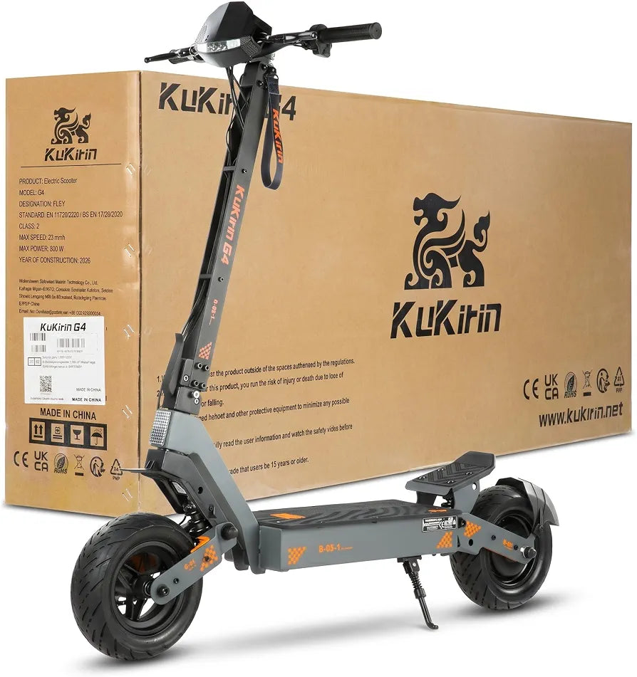 KUKIRIN G4 electric scooter for adults, foldable with 11-inch tubeless tyres