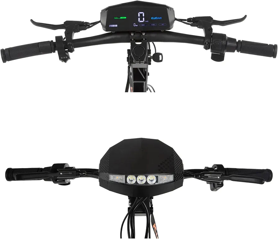 KUKIRIN G4 scooter touch display showing speed and battery level